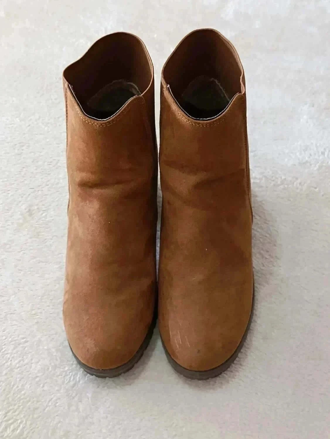 Botins castanhos com salto quadrado 39 – photo 2